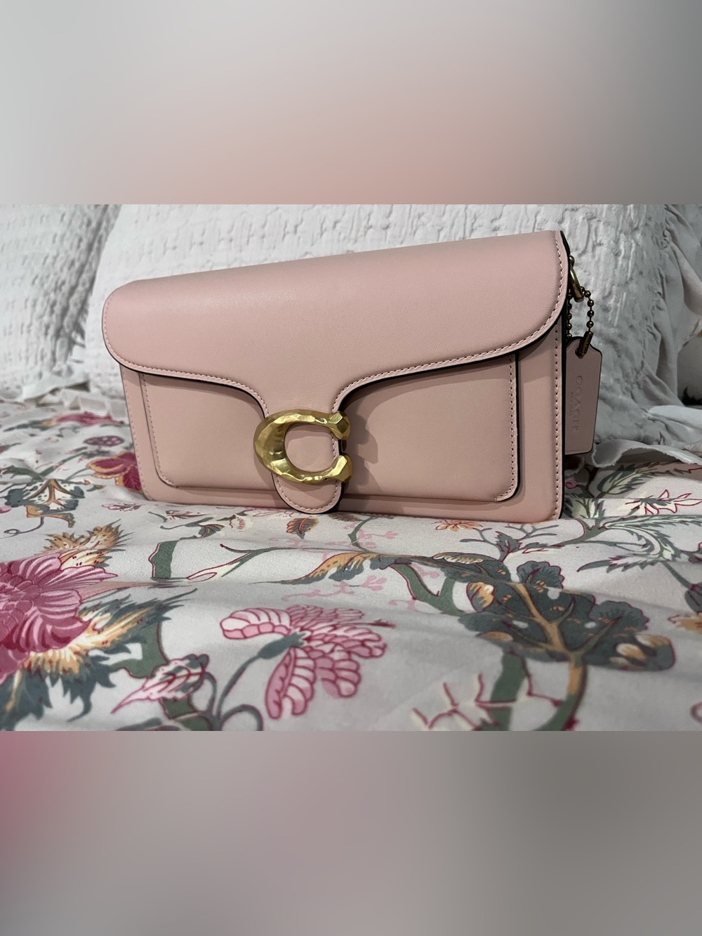 Coach Tabby 26 in Cream (Blush Pink) with Gold Hammered 'C' Accent